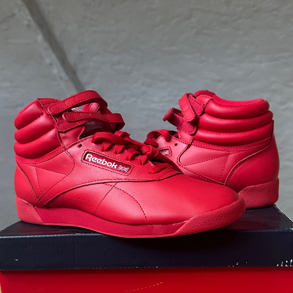 Reebok Classic Red High-Top Sneakers